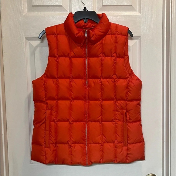 GAP Other - Vintage Y2K GAP Bright Orange Nylon Down Quilted Puffer Vest Size Large